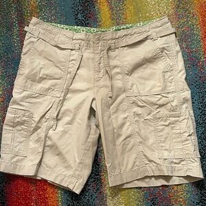 Lee Just Bellow Stylish Beige Cargo Women’s Shorts Sz 12